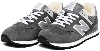 New Balance 574 Grey с мехом
