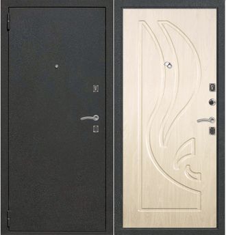Стальная дверь СП-22 Антик серебро МДФ щит - Лилия беленый дуб
