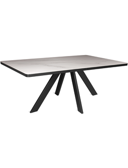 ELIOT черный/керамика белый мрамор 160(+45)х90