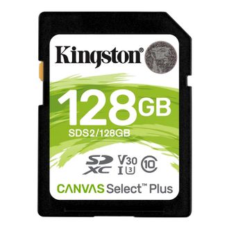Карта памяти Kingston Canvas Select Plus SDXC UHS-I Cl10, SDS2/128Gb