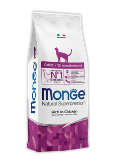 Корм для взрослых кошек Monge (Монж) с курицей 10 кг