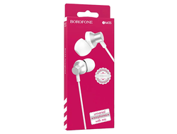 Наушники проводные Borofone BM35 Silver 76pcs