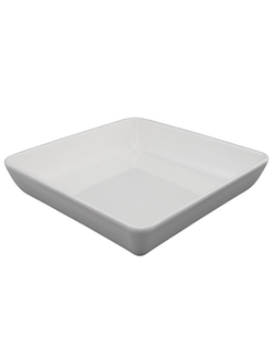 Блюдо квадратное без полей 19х19см, h4,7см, 1100мл, фарфор