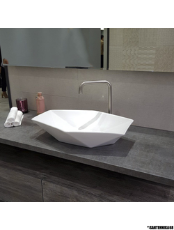 Фигурный умывальник шестигранник-лодочка 635х410х135 MELANA накладная раковина mln-78125