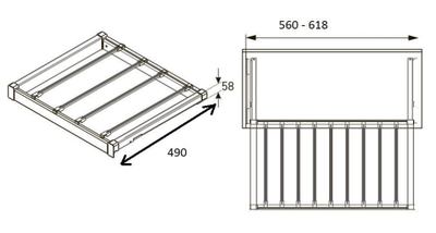 Вешалка для брюк белая, с доводчиком, полного выдвижения WG-WSPOD...-10 GTV *