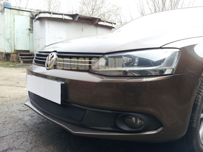 Защита радиатора Volkswagen Jetta VI 2010-2014 black