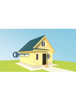 Д-15 ДАЧНЫЙ ДОМ ИЗ БРУСА: ГАБАРИТНЫЕ РАЗМЕРЫ: (7Х6М), ОБЩАЯ ПЛОЩАДЬ: 63М²