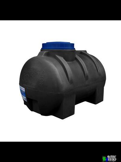 Емкость 300 литров горизонтальная  черная