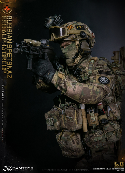 Снайпер спецназа "Альфа"  - Коллекционная ФИГУРКА 1/6 scale RUSSIAN SPETSNAZ FSB ALPHA GROUP SNIPER (78100) - DAMTOYS