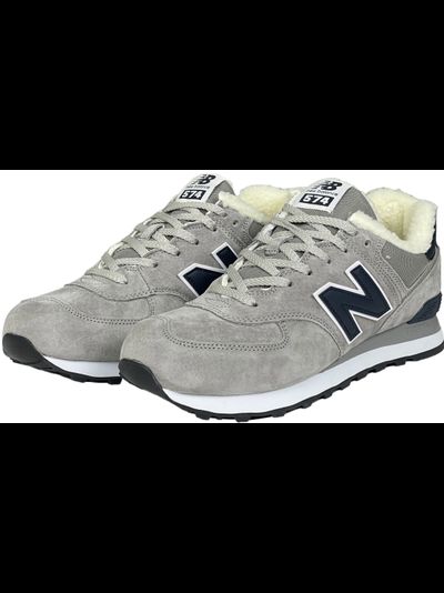 New Balance 574 Grey Blue с мехом