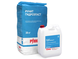 Гидроизоляция эластичная двухкомпонентная РУНИТ Гидроэласт 25 кг+8,5 кг
