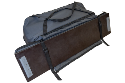 Комплект накладок на сиденья с сумкой 112*25 см ткань графит