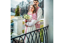 свадебные платья в русском стиле