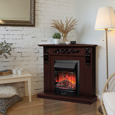 Dominica Corner DN /  с очагом Majestic Lux Black