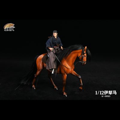 Конь с упряжью (каштановый, вишневый) - Коллекционная ФИГУРКА 1/12 scale Ili horse (JXK063B) - JXK