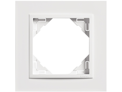 Efapel 90910 TBB, Рамка анимато, 1 пост, белый/белый