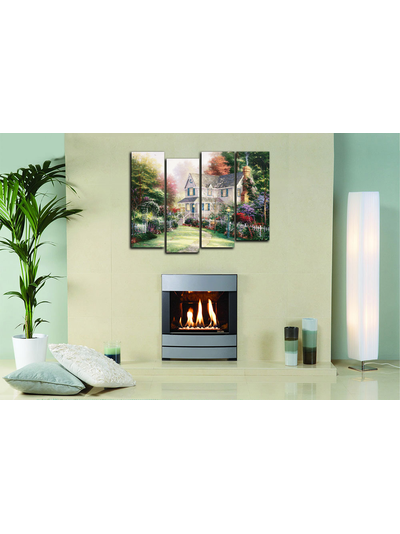 Модульная картина "Домик с чудесным садом"