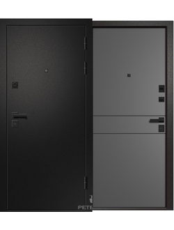 Дверь МЕДЕЯ-315 Сатин черный\Дарк грэй