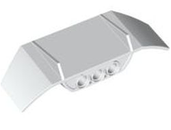 Technic, Panel Car Spoiler 3 x 8 with Three Holes, White (61073 / 4527518)