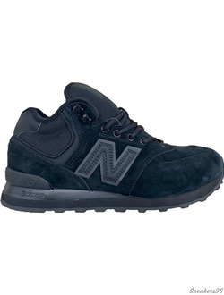 NEW BALANCE 574 mid All Black/Черные с мехом Мужские (41-45)