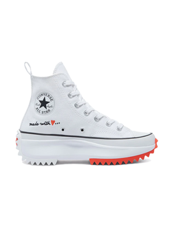 Кеды Converse Run Star Hike White WMNS Made with Love белые высокие на платформе купить в Москве