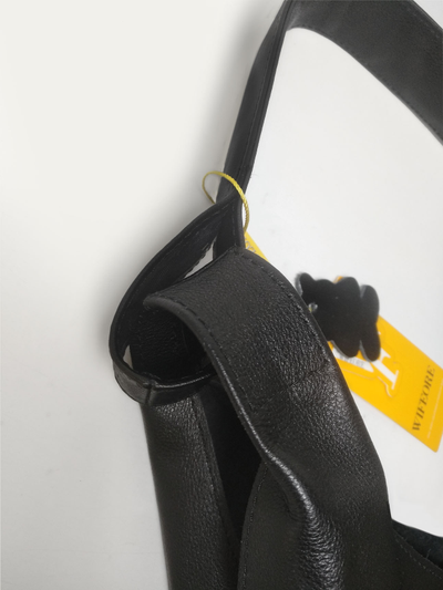 (АРТИКУЛ: 9969/1/8) СУМКА-МЕШОК ЖЕНСКАЯ, БОЛЬШАЯ, НАТУРАЛЬНАЯ КОЖА, ЧЕРНАЯ, БЕЗ ПОДКЛАДКИ, С МЕШКОМ-ВСТАВКОЙ ВНУТРИ, ЧЕРЕЗ ПЛЕЧО *