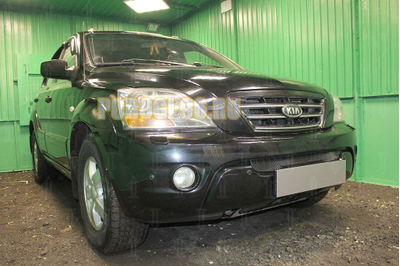Защита радиатора KIA Sorento I рестайлинг 2006-2011 black низ
