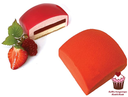 Форма для муссовых десертов Квадратная Сфера 8 ячеек, силикон, Китай