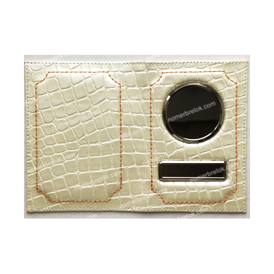 «КРОКОДИЛ» ОБЛОЖКА ДЛЯ АВТОДОКУМЕНТОВ В КОМПЛЕКТЕ С ЛИНЗАМИ. ЦВЕТ: ЖЕМЧУГ