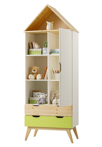 Стеллаж ТК №22 на высоких ножках из массива сосны 82 х 45 х 178 см