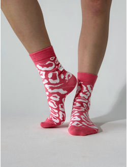 НОСКИ ПРИЯТНО "РОЗОВЫЙ ЛЕОПАРД"