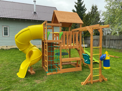 Детская площадка IgraGrad Крафт Pro 4 с трубой мод.2