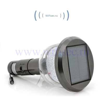 DIY SS, Уличная автономная периметровая телекамера с видеорегистратором + светильник, на солнечной батарее