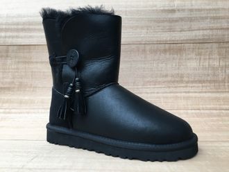 UGG Australia Черные с пуговицей (36-40) Арт. 001F