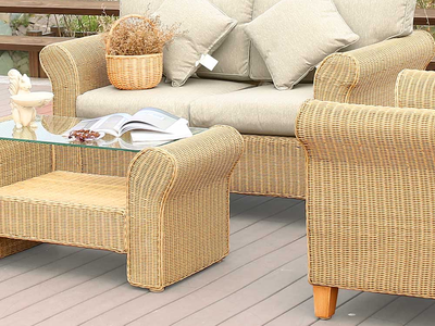 Комплект мебели из иск. ротанга AFM-4018A Beige (стол)