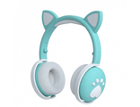 2009754547012	 Стереогарнитура Cat Ears BK-48, провод. полноразмерная, с ушками (blue)