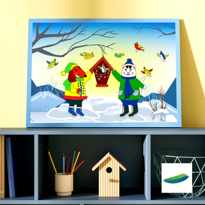 Постер «Скворечник» из детской коллекции «Мишаня и Тимурчик»