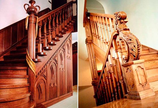 деревянные ограждения для маршевых лестниц