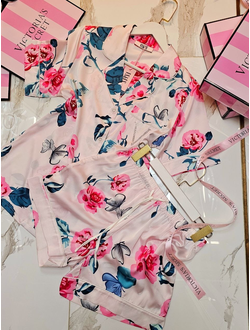 Пижама Виктория Сикрет светлая в цветочек