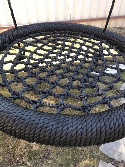 Качели гнездо 100 см толстый обод + толстая сеть