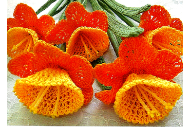 Вязанные цветы