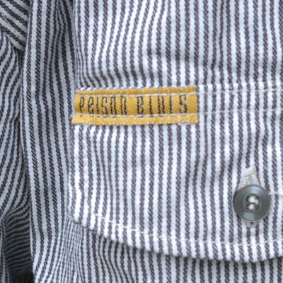 Рубашка Prison Blues® HICKORY WORK SHIRT [Молния/Короткий рукав]