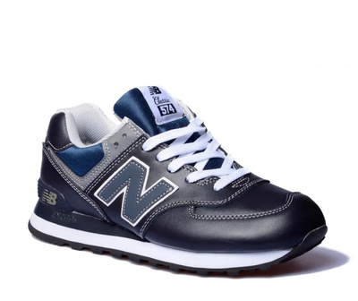 New Balance 574 Leather Blue мужские