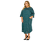 Теплое платье из джерси арт. 1721204 (Цвет зеленый) Размеры 52-78