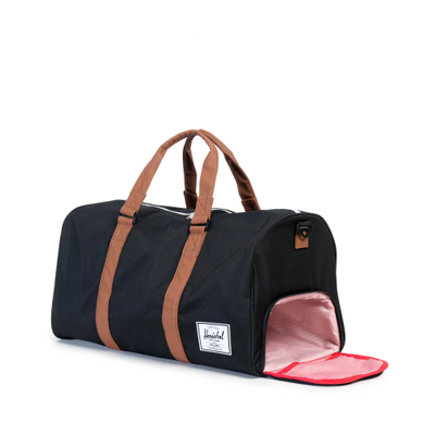 Herschel Novel Duffle Black/Tan Synthetic Leather