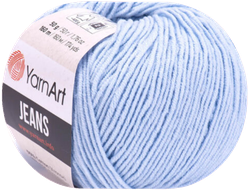Jeans Yarn Art пряжа цвет № 75 нежно голубой