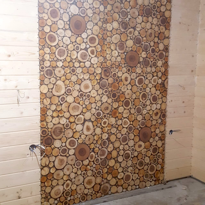 панели из деревянных спилов, деревянные спилы панелями, панно настенное, декор из спилов, фотозона