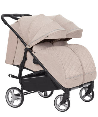 Коляска прогулочная для двойни Carrello Connect CRL-5502 Cotton Beige