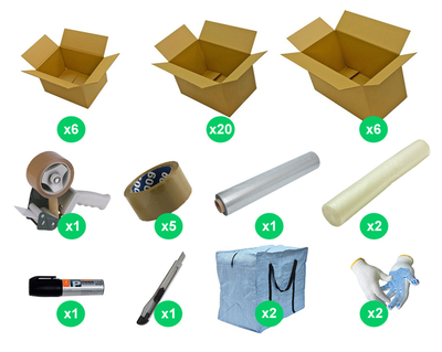 Комплект для переезда №2 (средний, 2 комнаты)