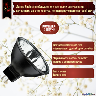 Paulmann Akzent Black Flood 20w 12v 30° GU4 FTD